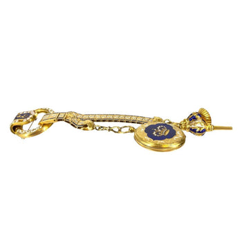 Vacheron Constantin 18K Gold Enamel Chatelaine Pocket Watch and Brooch – Assay Jewelers