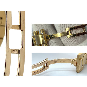 Van Cleef & Arpels 18K Gold 37MM Black Dial Automatic Watch in Gold Bracelet – Assay Jewelers