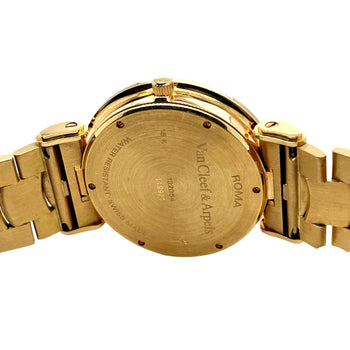 Van Cleef & Arpels 18K Gold 37MM Black Dial Automatic Watch in Gold Bracelet – Assay Jewelers