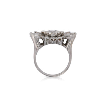 Vintage 1.85 Carat Marquise Cut Diamond Cocktail Platinum East-West Ring – Assay Jewelers