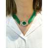 Vintage 300 Carat Natural Emerald Bead 18K Necklace 22 Inch