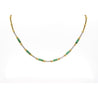 Vintage 4 Carat Channel Set Colombian Emerald & Diamond Chocker Necklace