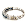 Vintage Art Deco Blue Sapphire Bangle Bangle in 14k White Gold