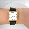 Vintage Cartier 14k Gold Manual Wind 25mm Square Case Watch