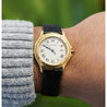 Vintage Cartier Cougar 116000R Watch 33mm in 18K Gold and Leather