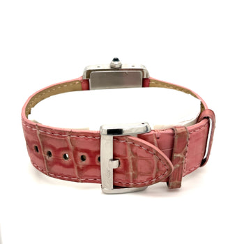 Vintage Cartier Divan 2612 Ladies Wrist Watch W/ Pink Leather Strap – Assay Jewelers