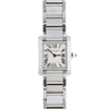 Vintage Cartier Tank Francaise W51008Q3 Silver Dial Steel Quartz Watch 20x25mm