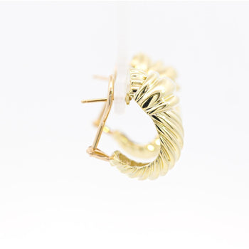 Vintage David Yurman 14K Yellow Gold "Cable Rope" Motif Clip On Earrings – Assay Jewelers