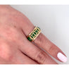 Vintage Detachable 14K Yellow Gold Jadeite Jade 9MM Band Pinky Ring