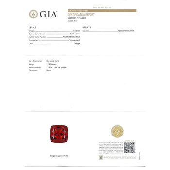 Vintage GIA Certified Orange Spessartine Garnet & Diamond 18K White Gold Ring – Assay Jewelers