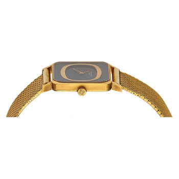 Vintage Patek Philippe 25mm Square Ellipse 18K Gold Black Dial Watch – Assay Jewelers
