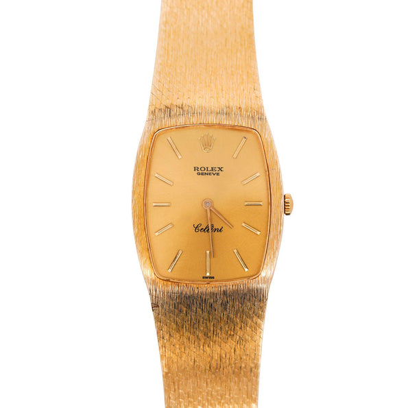 Vintage Rolex Cellini 3807 Champagne Dial 18K Gold Manual Watch
