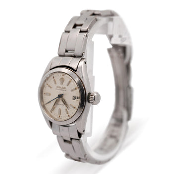 Vintage Rolex Oysterdate Precision 6406 Steel Cream Dial 1960s 24mm Ladies Watch – Assay Jewelers