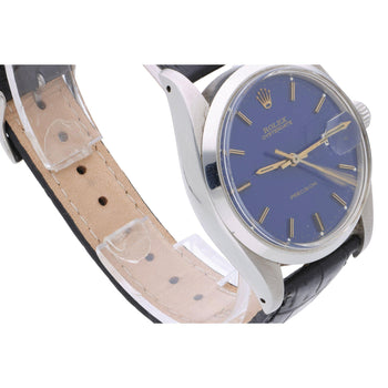Vintage Rolex Oysterdate Precision 6694 Blue Dial Steel 1977 Leather Strap Watch – Assay Jewelers