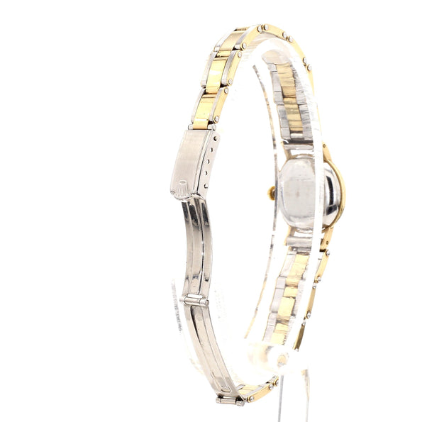 Vintage Rolex Precision 2-Tone Manual Wind Flex Stretch Bracelet Ladies Watch