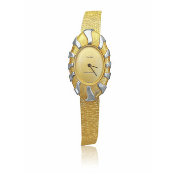 Vintage Two-Tone Cartier and Jaeger LeCoultre Watch in 18k Solid Yellow Gold – Assay Jewelers