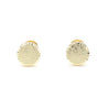 5mm Frosted Matte Round Screw Back 14K Gold Stud Earrings