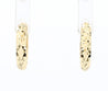 14K Gold Diamond Cut 13mm Huggie Hoop Earrings