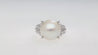 15mm South Sea Pearl and Diamond Platinum Cocktail Ring with Heart Shape Design