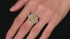 GIA Certified 8.39 Carat Fancy Intense Yellow Diamond 18K White Gold Halo Ring