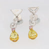 GIA Certified Fancy Vivid Yellow Diamond Drop Earrings