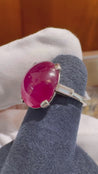 AGL Certified 10.88 Carat No Heat Burma Star Ruby in Vintage Platinum Ring