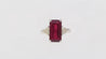 4.67 Carat Red Tourmaline and Diamond Ring